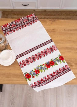 Рушник бавовняний "Буковина" (червона) 75х35 см