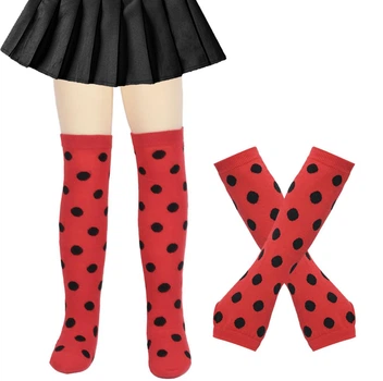 Панчохи та мітенки Home Socks 6-12 років Дитячі Червоні в горох 122-152