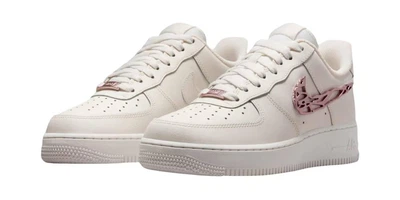 Женские кроссовки бежевые Air Force 1 Low Molten Metal Pink Swoosh 40