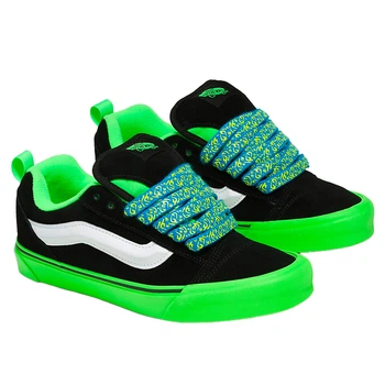 Кеды женские Knu-Skool black with green зеленый 36
