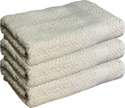 Набор 3 махровых полотенца Ecotton для рук 30х50 см Беж (25222_000)