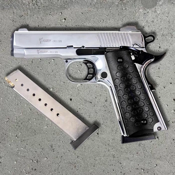 Стартовий пістолет Kuzey 911 SX matte chrome (Colt 1911) + 1 магазин