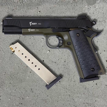 Стартовий пістолет Kuzey 911 black/khaki (Colt 1911) + 1 магазин