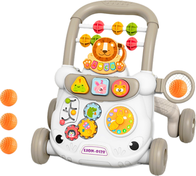 Інтерактивні ходунки-штовхач LEAN Toys Сірий 22825 (5905991051749)