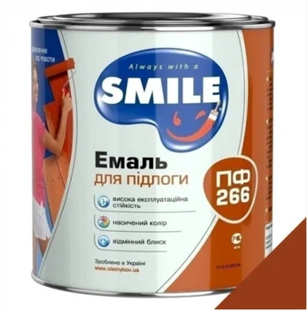Эмаль ПФ-266 Smile красно-коричневая, 0,9 кг
