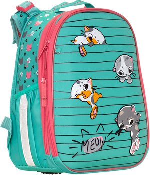 Рюкзак Class SchoolCase Mini Kittens 2 отделения 35х27х16 см Бирюзовый (8591662250404)