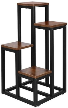 Підставка для квітів Springos металева Коричнева 34 x 34 x 67.5 см (5907719491097)