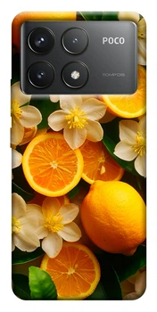 Чохол Лимони та квіти для Xiaomi Poco F6 Pro