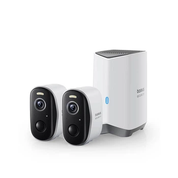 Камера видеонаблюдения Baseus Security N1 Outdoor Camera 2K 2-Cam Kit, 145°, 16Gb eMMC (16TB Max), Color Night vision, Wi-Fi, IP67, 7800mAh, white