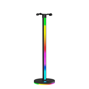 Подставка для наушников Meetion Smart Lightning Headset Stand MT-BK200, Type-C, RGB, black
