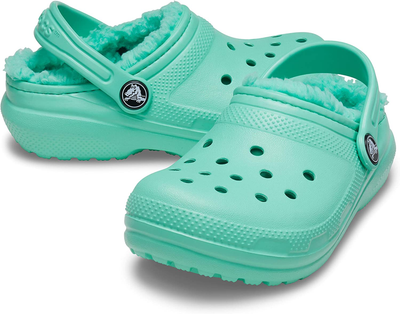 Дитячі Крокси Утеплені Crocs Classic Lined Clog Kids Phistachio (29/30, м'ятні)