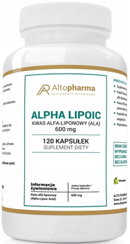 Харчова добавка Alto Pharma Альфа-ліпоева кислота 120 капсул (5903661237196)