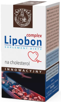 Харчова добавка Bonimed Lipobon Complex для контролю холестерину 60 капсул (5906395039210)