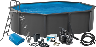 Basen Swim and Fun Basic Pool Oval 2934 490 x 360 x 120 cm Antracytowy (5704841029347)