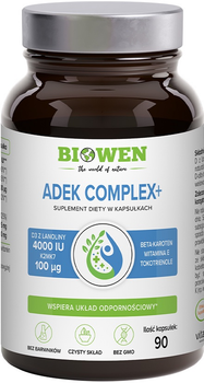 Харчова добавка Biowen ADEK Complex+ 90 капсул (5904806120816)