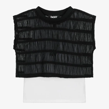 Комплект (майка + топ) DKNY, арт. 62313, черно-белый, 164 см, размер 16