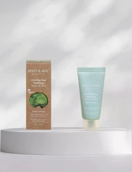Заспокійлива глиняна маска Mary&May CICA TeaTree Soothing Wash off Pack 30g
