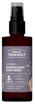 Дезодорирующий спрей для ног Green Pharmacy Охлаждающий 150 мл (5901845509978)