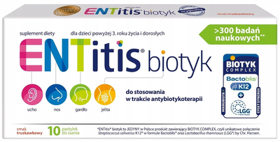 Suplement diety Polski Lek ENTitis biotyk 10 pastylek do ssania (5904157902932)