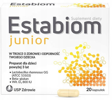 Пробіотик для дітей USP Zdrowie Estabiom Junior 20 капсул (5907377137658)