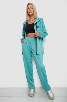 Спортивный костюм женский, цвет бирюзовый, 238R114, XXXL