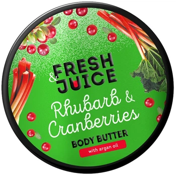 Крем-масло для тіла Fresh Juice Rhubarb & Cranberries 200 мл (4823015946110)