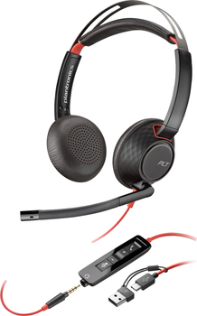 Навушники HP Poly Blackwire 5220 Stereo USB-A/USB-C + 3.5 mm (93S88AA)