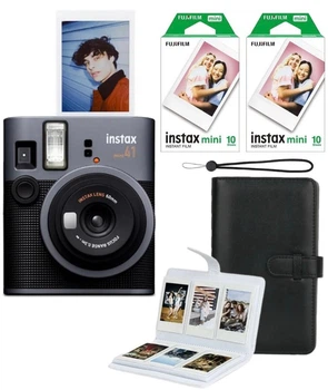 Набор Fujifilm INSTAX MINI 41 фотокамера мгновенной печати / картриджи 2 шт. / фотобумага 20 фото / фотоальбом 108 фото / ремешок / батарейки / подарочная упаковка