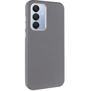 Шкіряний чохол Leather Case Metal Buttons для Samsung Galaxy S24 Ultra Titanium Grey 72139
