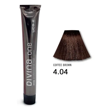 Фарба для волосся Divina.Оne коричневий Eva Professional 4.04 coffee brown (шатен натурально-мідний) 01280404