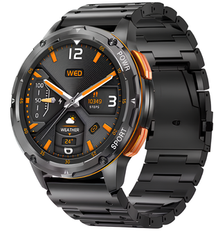 Смарт часы UWatch K56 PRO Storm для мужчин AMOLED с пульсометром для Android и ІOS Черный
