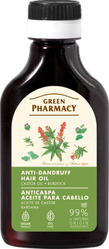 Олія проти лупи Green Pharmacy Касторова олія та реп'ях 100 мл (4823015945984)