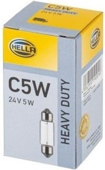 Zestaw żarówek samochodowych Hella Heavy Duty C5W 24 V 10 szt (8GM002092241)
