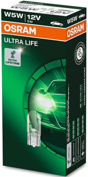 Zestaw żarówek samochodowych Osram Ultra Life W5W 12 V 2 szt (2825ULT)
