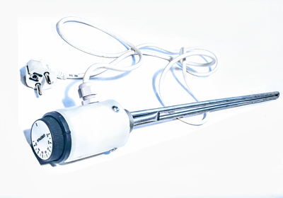 Тэн для радиатора 1500W с левой резьбой 1" и терморегулятором