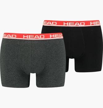 Трусы HEAD Basic Boxer Grey/Black (2 шт) 701202741-011 XL