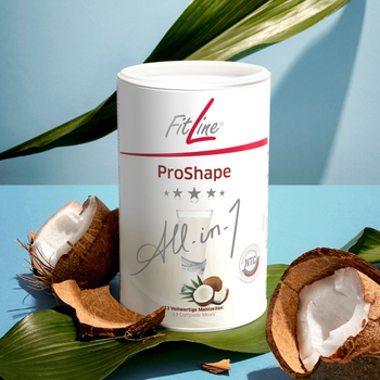 Протеїновий коктейль Прошейп Кокос Фітлайн, ProShape All-in-1 Coconut FitLine, білковий коктейль без глютену, 425г, Німеччина