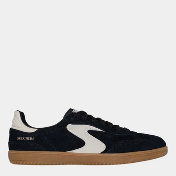 Жіночі кеди шкіряні низькі Skechers 185233 BKNT 38 (8US) 25 см Чорні (198376093952)