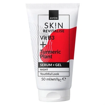 Ночной крем-сыворотка Avon с витамином B3 и куркумой Восстановление, 50 мл