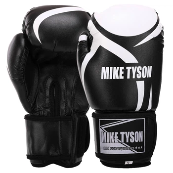 Рукавички боксерські на липучці PVC MIKE TYSON VL-4544 Чорний 12 унцій