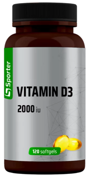 Вітамін Д3 холекальциферол Sporter Vitamin D3 2000 МО 120 софтгель