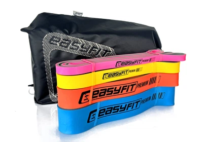 Набор двухслойных резинок для подтягиваний EasyFit Premium 7-63 кг (4 шт) (EF-7634s)