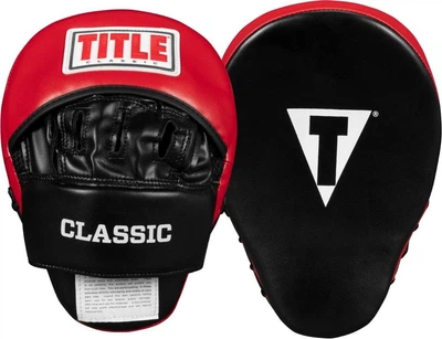 Лапы боксерские TITLE Classic Charge Punch Mitts Black/Red (CCHPM)