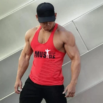 Майка чоловіча для тренерів Muscle Alive червона S