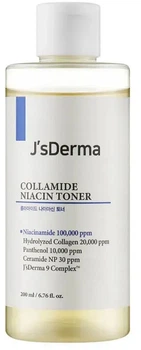 Тонер J'sDerma Collamide Niacin Toner для комплексного зволоження з керамідами і колагеном 200 мл (8809099264988)