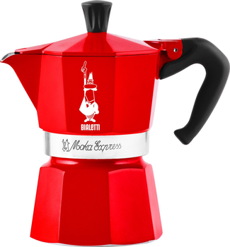 Kawiarka Bialetti Moka Express Nutcracker czerwona na 3 filiżanki (8006363074360)