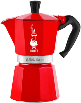 Kawiarka Bialetti Moka Express Nutcracker czerwona na 6 filiżanek (8006363074377)