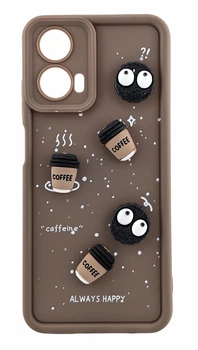 Чохол Shock Case 3D Print для Motorola G24 бампер силіконовий з малюнком coffee