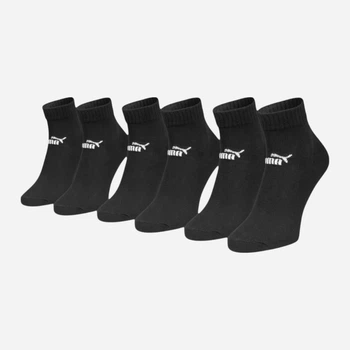Набор женских носков коротких хлопковых Puma Elements Unisex Plain Quarter 3P 94710803 35-38 3 пары Black (8720245958110)