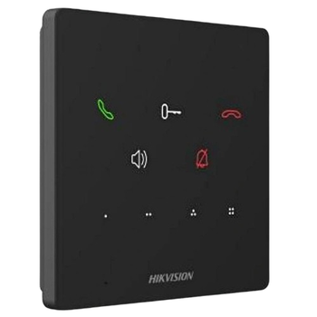 IP аудіодомофон Hikvision DS-KH6000-E1 Black 9 сенсорних кнопок PoE з вбудованим мікрофоном та динаміком